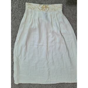 Addiction Vintage White Cream Gold Skirt Size 3